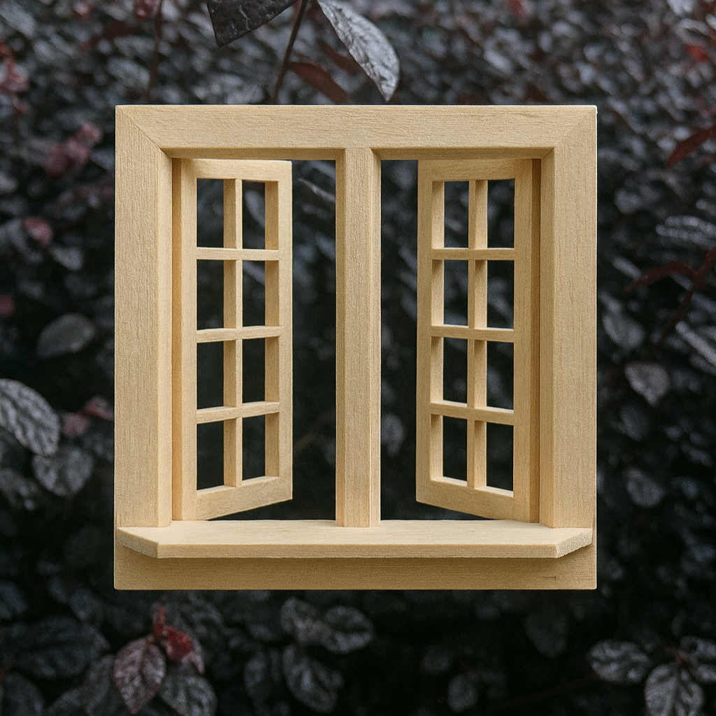 Wooden Grid Window