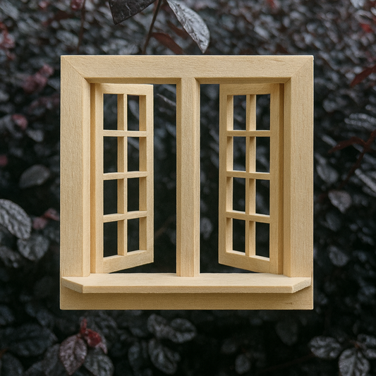 Wooden Grid Window
